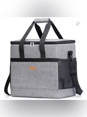 Lifwit Gray Collapsable 40L (60 cans) insulated drink tote bag NWT